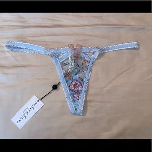 Garden Embroidery Thong Panty